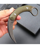 D2 Steel Claw Knife Fixed Blade G10 or Composite Handle EDC Tool w/ Kyde... - €33,28 EUR+