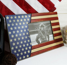 Patriotic USA Star Spangled Banner American Flag 5&quot;X7&quot; Picture Photo Frame - £19.65 GBP
