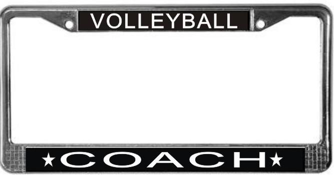 Primary image for Volleyball Coach License Plate Frame (Stainless Steel)