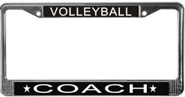 Volleyball Coach License Plate Frame (Stainless Steel) - £11.08 GBP