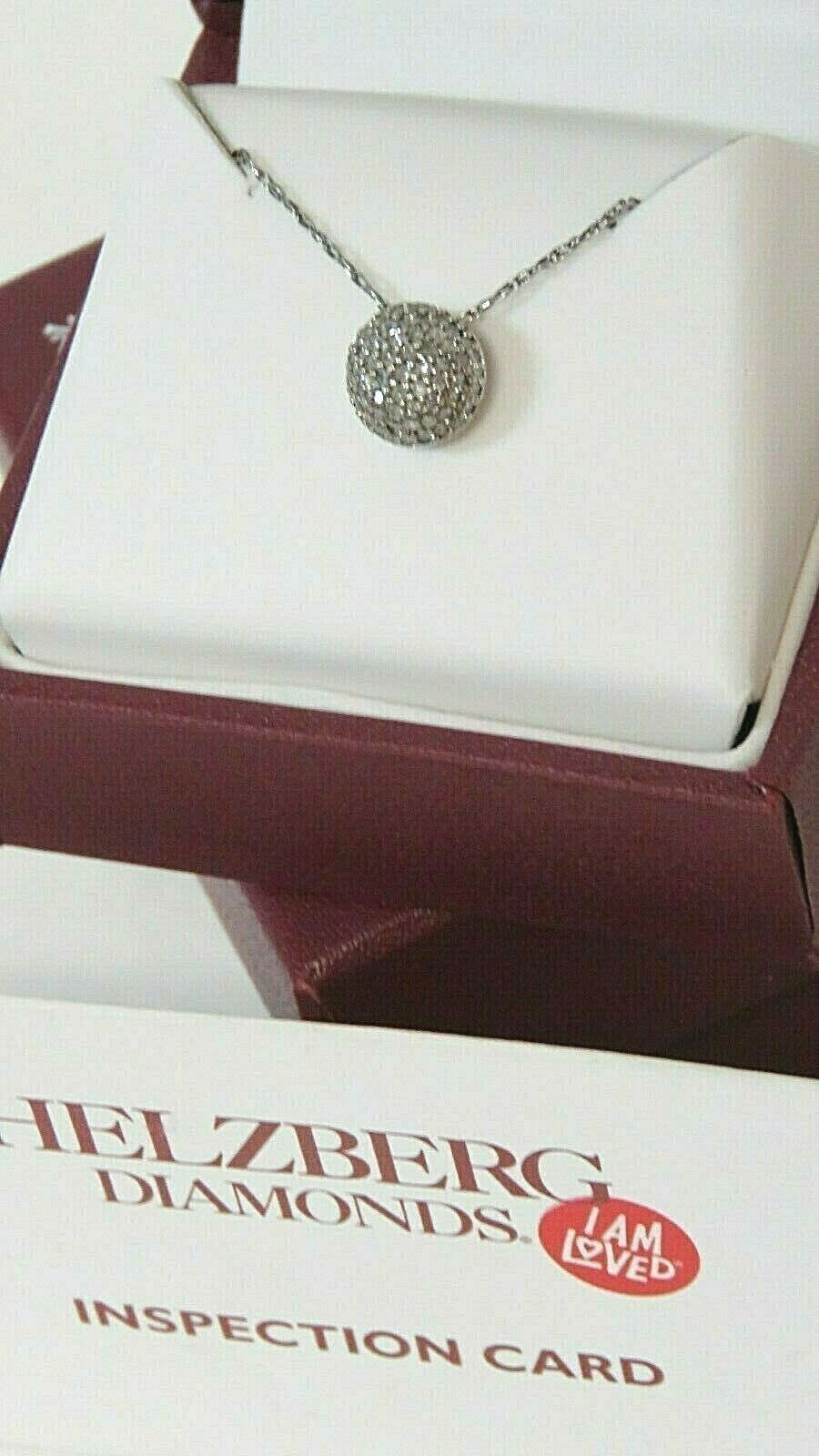 HDS 1/4 CTW Diamond Pave Cluster Circle Pendant Silver Necklace - $150.35