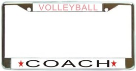 Volleyball Coach License Plate Frame (Stainless Steel) - £10.97 GBP