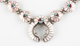 Sterling Silver Ashbarry Gasper Inlay Sunface Necklace &amp; Clip-on Earring Set - £1,428.83 GBP
