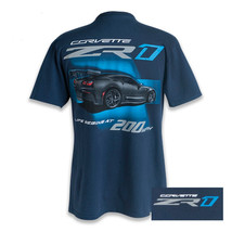 C7 ZR1 Corvette Life Begins Blue Cotton T-Shirt - £23.58 GBP