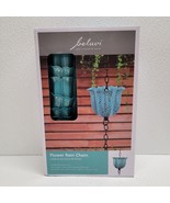 Flower Cups Blue Durable Steel Rain Chain - 8 Flower Cups - New In Box - $926.62 MXN