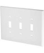 Leviton 3 Gang Toggle Device Switch Wall Plate Oversize Thermoset White ... - £21.18 GBP