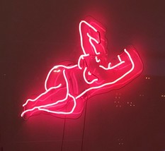 New Pink Nude Neon Sign Poster Bedroom Decor Acrylic Light Gift 20&quot;x16&quot; - £196.91 GBP