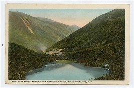 Echo Lake from Artist&#39;s Bluff Postcard Franconia Notch White Mountains NH - $15.84