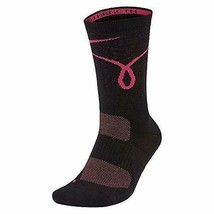 Nike Unisex Elite Crew Kay Yow Black/Pink Cancer Basketball Socks 6-8(M)... - $19.99