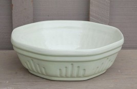 Old Vintage Stoneware Art Pottery Cream Bowl Octagonal Shaped Kitchen To... - $34.64