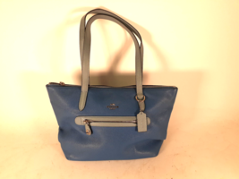 Vintage Coach Baby Blue Tote Bag, Excellent Condition, 15&quot; W x 10&quot;T - £40.03 GBP