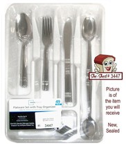49 Pc Service for 8 Stainless Steel Flatware Set with tray organizer new, sealed - £15.94 GBP