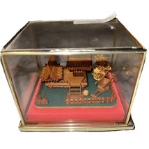 VINTAGE Handmade Teak Wood Thailand House Glass Metal Shadowbox Diorama ... - $570.14 MXN
