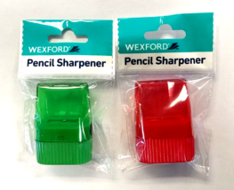 2 Pack - Wexford Pencil Sharpener - Red &amp; Green - £5.46 GBP