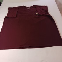 Carhartt 1889 Graphic Print Pocket T-shirt Men's Burgundy Relaxed Fit Size 4XL image 8