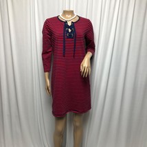 Michael Kors Shirt Dress Womens Small Red Blue Nautical Stripe Short Casual - $19.59