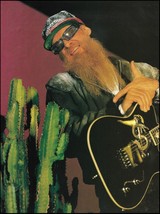 ZZ Top Billy Gibbons Custom Fender Snake Telecaster guitar 1994 pin-up photo - £3.32 GBP