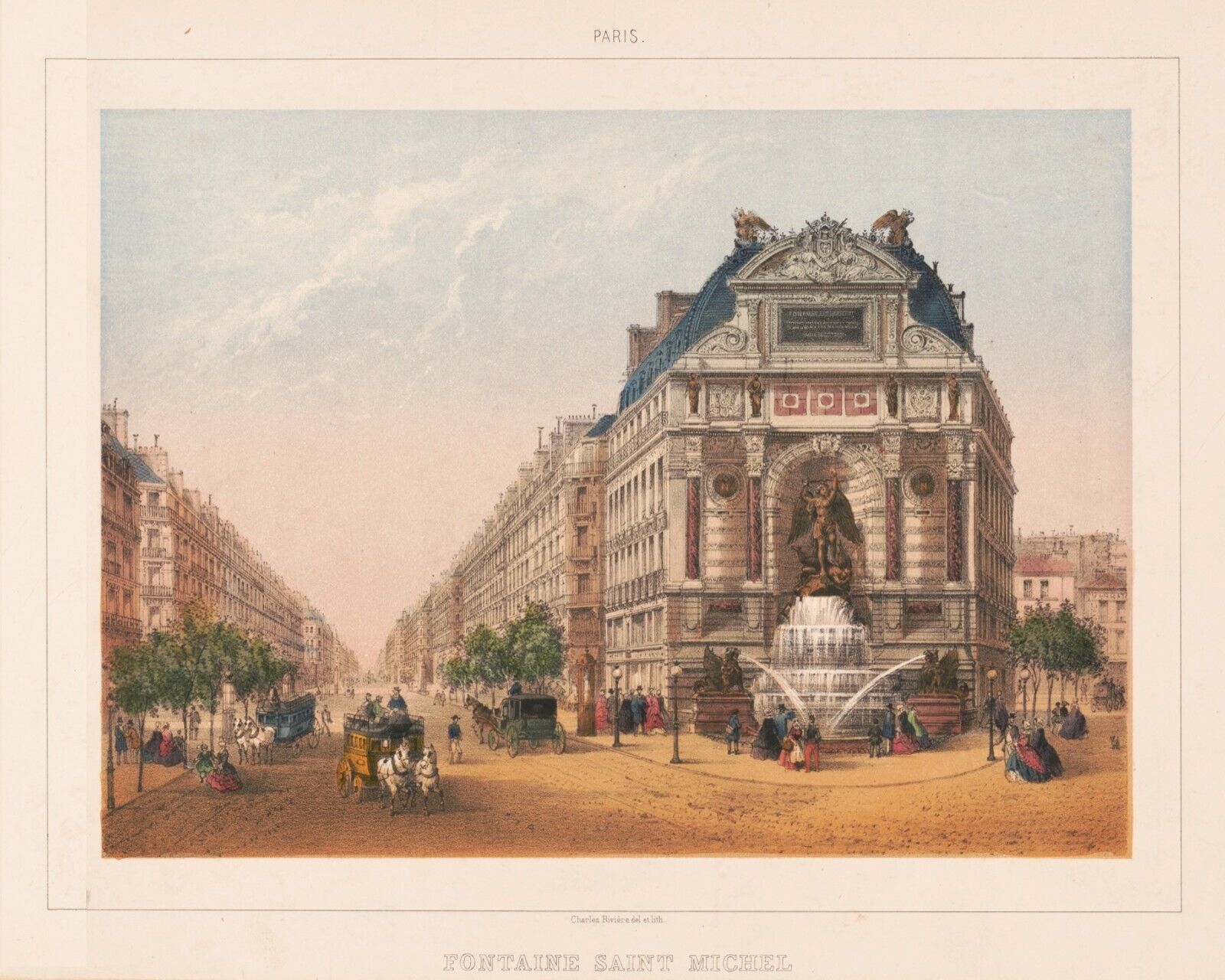 14241.Decor Poster.Room home wall art design.View Saint Michel Fountain.... - $16.20+