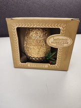 Vintage Laurence Miniature Gold Bayberry Hurricane Candle Boxed Glitter W/Box - £10.58 GBP