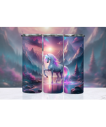 Mystical Sparkly Pretty Unicorn 20oz Tumbler Wrap - Whimsical Sublimatio... - £3.28 GBP