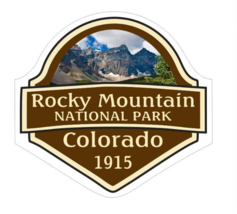 7&quot; rocky mountain national park colorado 1915 bumper sticker decal usa made - £21.98 GBP