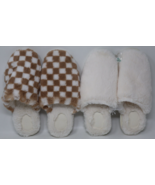 Women&#39;s Emily Puff Scuff Slippers XL 11-12 Stars Above Checkered &amp; White... - $25.85 CAD