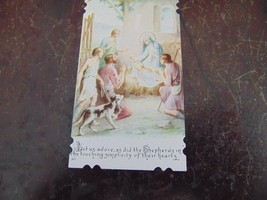 Birth of Jesus Holy Card Christmas/New Year Greeting Card Franciscan Fat... - $5.05