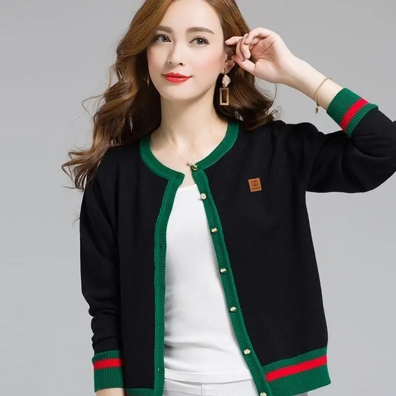  Korean  Woman Knitwear  Small Jacket Spring Autumn Short Cardigan For Women Lon - $117.39
