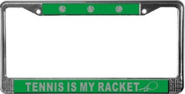 Tennis Is My Racket License Plate Frame (Stainless Steel) - £11.14 GBP