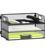 Daltack 3-Tier Paper Organizer With Handle, Mesh Desk Organizer Letter, ... - $44.95