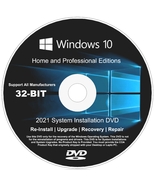 Windows 10 Home Pro 32 bit Reinstall Upgrade Install Repair Restore With Drivers - £13.31 GBP