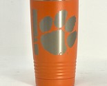 Clemson PAW Orange 20oz Double Wall Insulated Stainless Steel Tumbler Gr... - £20.08 GBP