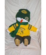 Hand-made Plush Snowman Green Bay Packers Fan Room Decor - £19.95 GBP