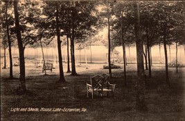 Real Photo POSTCARD-LIGHT And Shade, Moosie Lake, Scranton, Pa (Dated 1907) BK49 - £3.56 GBP