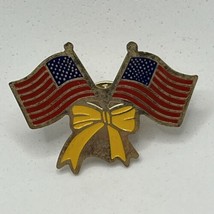 American Flag USA Support Our Troops US Patriotic Enamel Lapel Hat Pin - £4.70 GBP