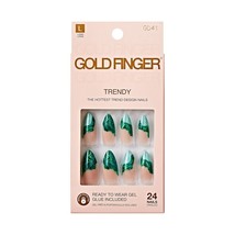 Kiss Goldfinger Gel Ready To Wear 24 Nails Glue Included - #GD41 - £5.89 GBP