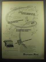 1951 Remington Rand Noiseless Typewriter Ad - Work floats through the air  - $18.49