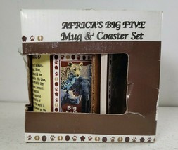 Africa&#39;s  Big Five Collection Coffee Mug &amp; Coaster Set - NEW - $510.01 MXN