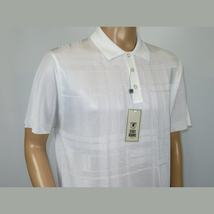 Mens Polo Shirt Slinky Sheer Short Sleeves Soft Touch Stacy Adams 57006 White image 4