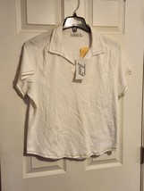 Tail NWT Women Xl Short Sleeve White Polo Shirt - $24.74