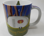 Happy Camper Trailer Porcelain Coffee or Tea Mug 13 Ounces - $10.37