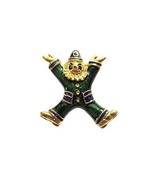 Danecraft Gold - Plated Green Clown Pin Brooch - €8,55 EUR