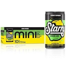Starry Zero Sugar Lemon Lime Soda Caffeine Free Mini Cans 7.5 Ounce Pack of 10 - £19.46 GBP