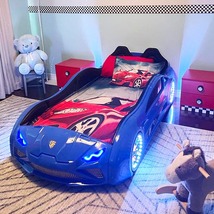 Lambo Rx Twin Race Car Bed With Led &amp; Sound Fx - $1,799.00