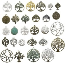 100g Craft Supplies Mixed Tree of Life Pendants Beads Charms Pendants for Crafti - £26.63 GBP