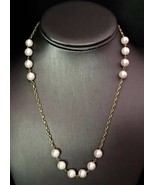 Necklace Akoya Pearl 8.10 mm 18.75&quot; 14k Gold Women Certified $2,000 717458 - $13,194.14 MXN