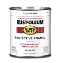 Rust-Oleum Protective Enamel Gloss Interior/Exter Oil Based Paint, White, Quart - $29.95