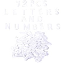 72 Pcs Iron On Letters Numbers Patches, Embroidered Patches Letters A-Z ... - £15.72 GBP