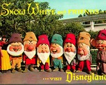 Disneyland Fantasyland c1970 Snow White and Friends, Seven Dwarfs Anahei... - $5.85