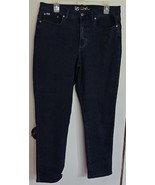 Womens Petites 14P DG2 Diane Gilman Indigo Blue Distressed Denim Jeans - $25.81 CAD